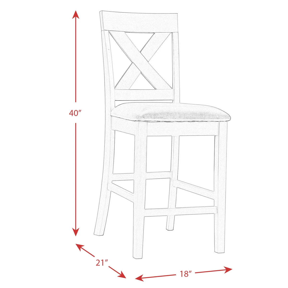 Cherry Counter Height Side Chair Set R677570