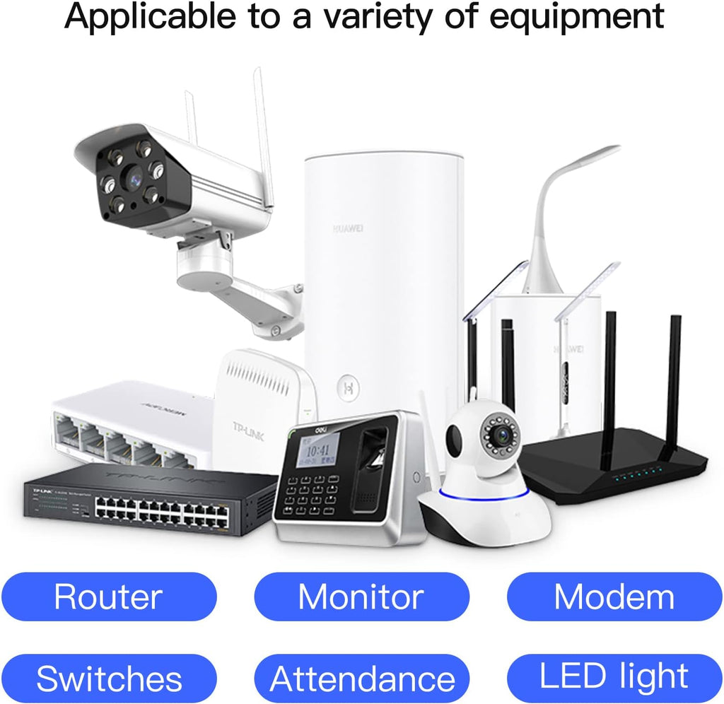 Rechargeable UPS Battery Backup 15000mAh, DC 12V Router UPS, Surge Protector with 2 A Charger Pack of 2 V78888