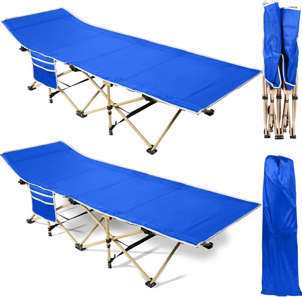 2 Pack 450lbs Max Load Camping Cot with Carry Bag K98177