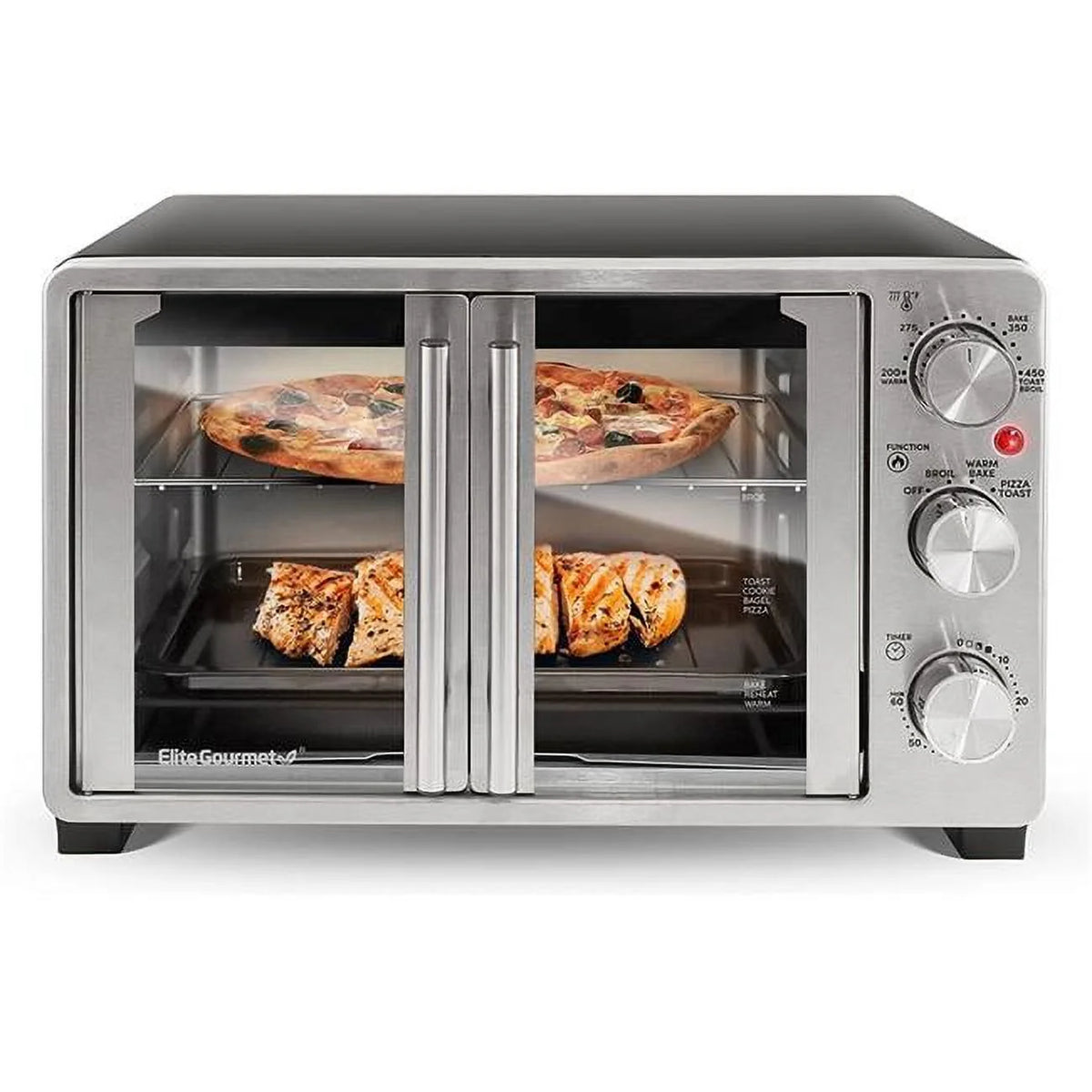Black Double French Door Toaster Oven T222780