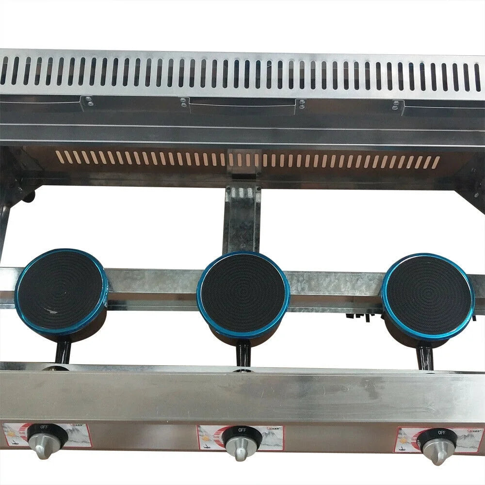 Commercial 18L 3-Pan Gas Fryer W267