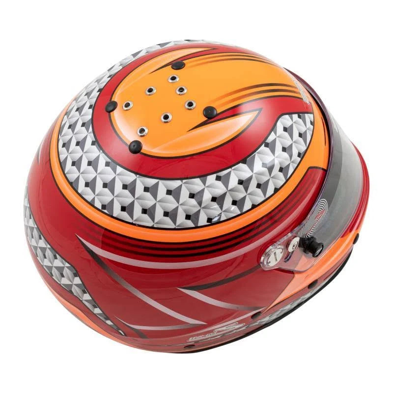 Red Orange Large Graphic Helmet D211742
