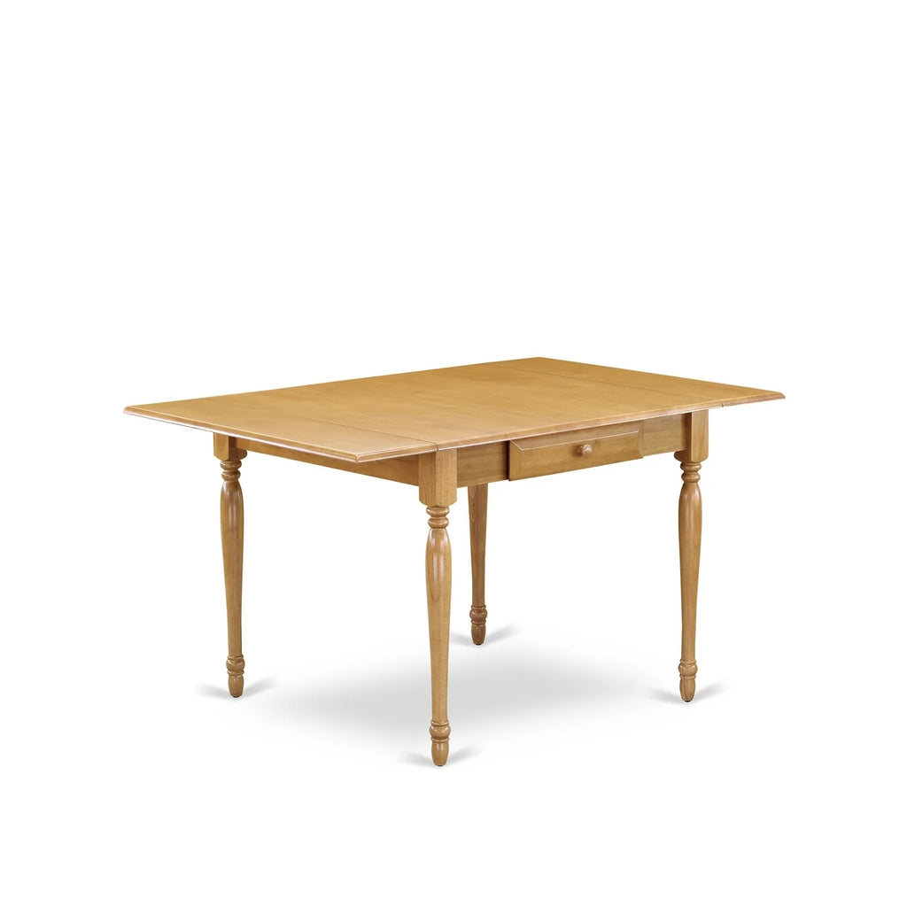 5 Pc Wood Dining Table Set with Faux Leather Seat W17822