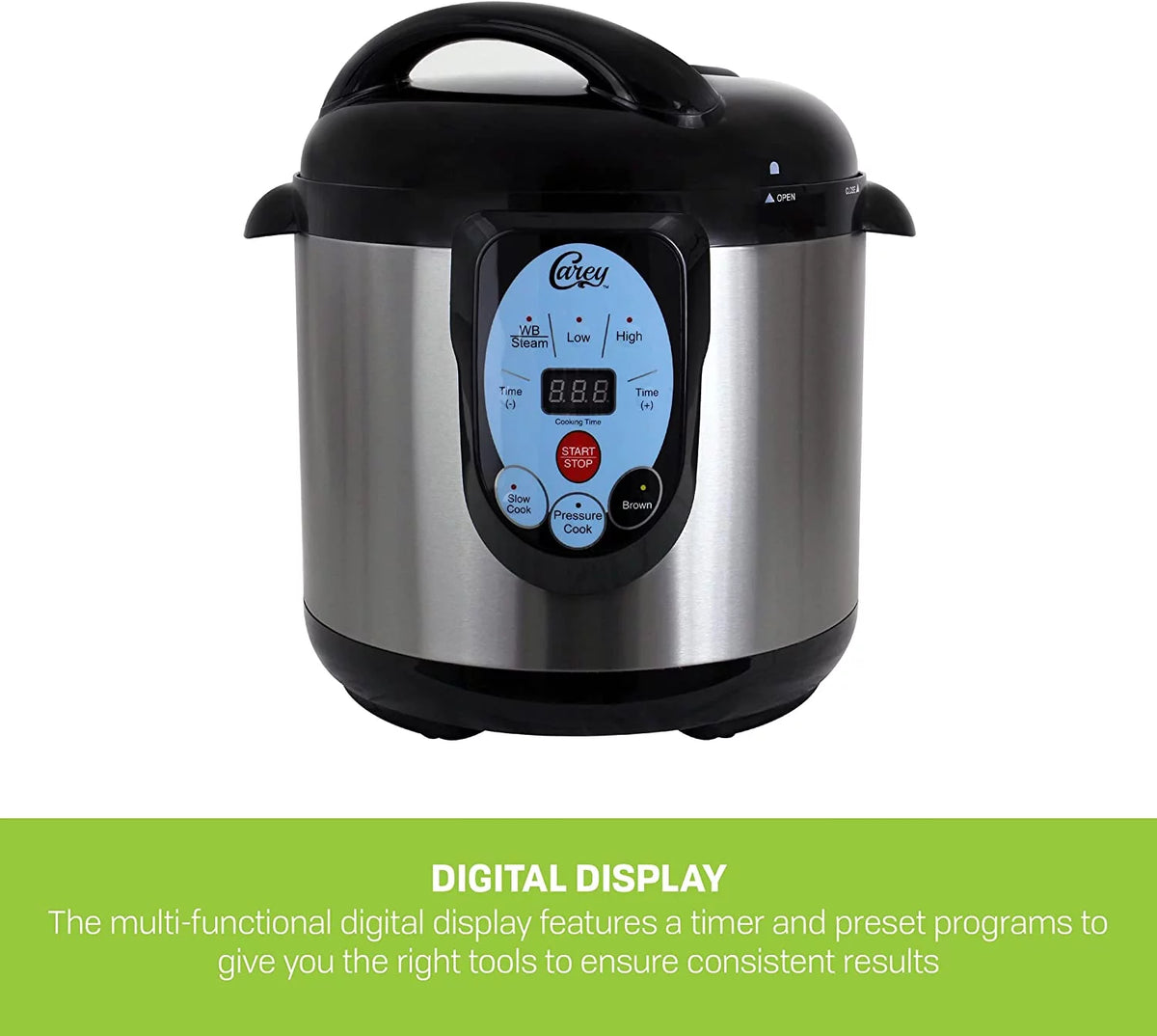 9.5 Qt Stainless Steel Electric Pressure Cooker and Canner J474