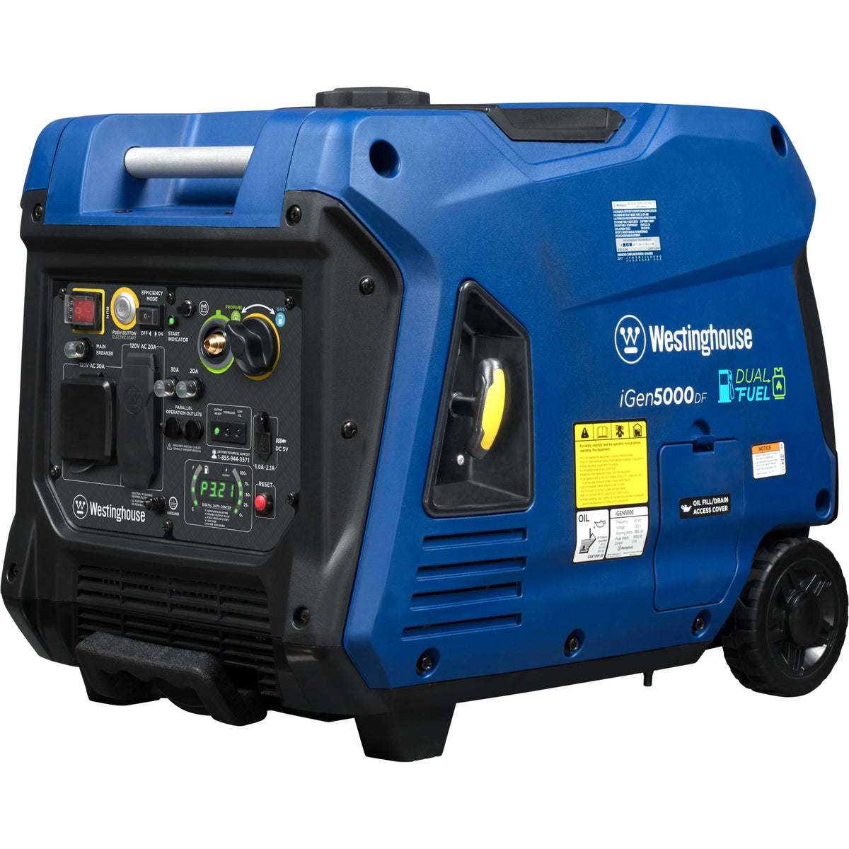 5000 Peak Watt Dual Fuel Portable Inverter Generator J28651