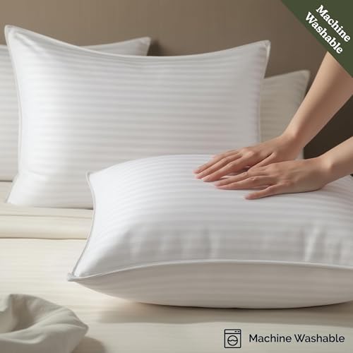 Down Alternative Cotton King Size Set of 2 Bed Pillows V539
