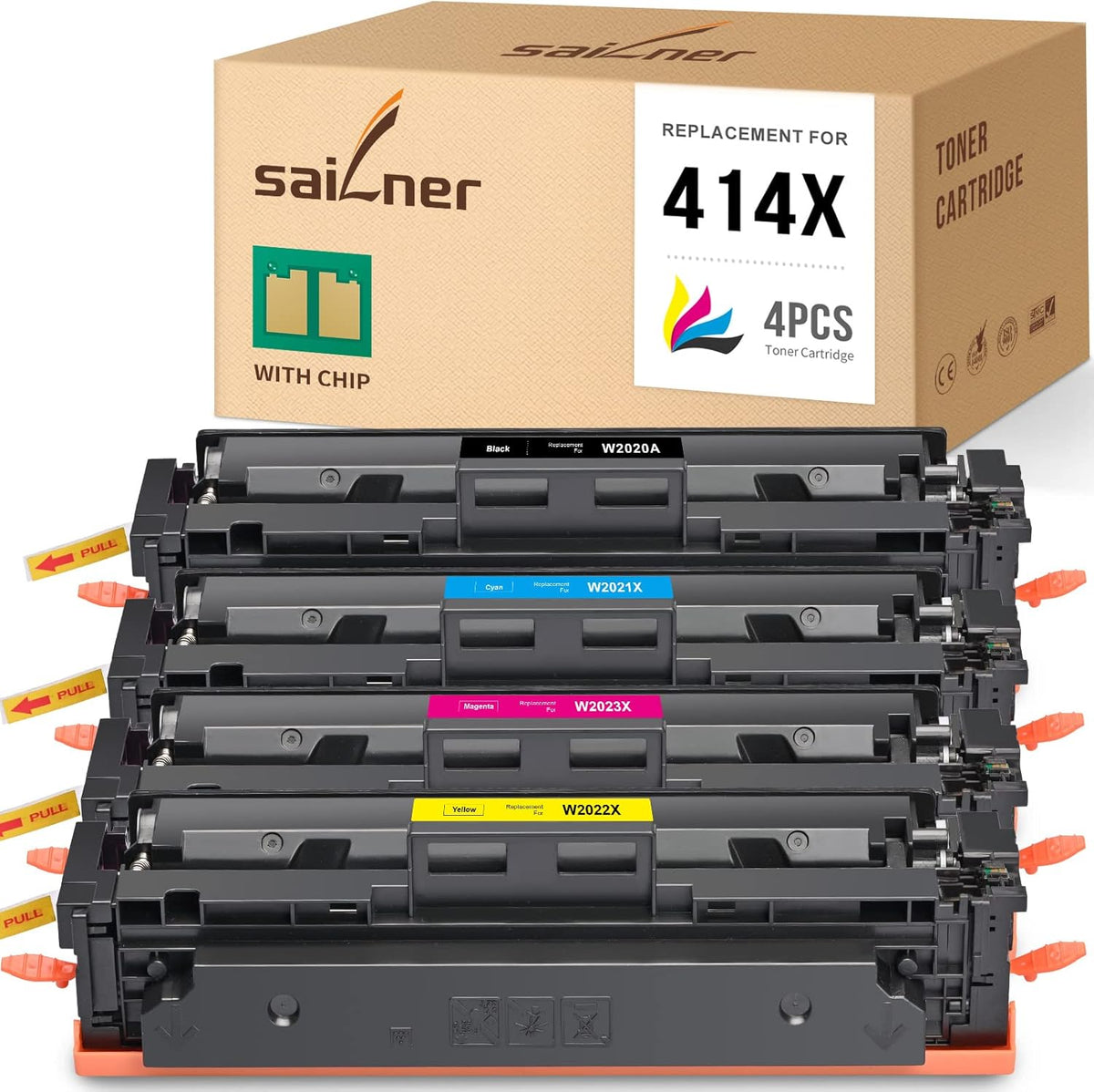4 Pack Black Cyan Magenta Yellow Toner Cartridge for HP Printer Z840429
