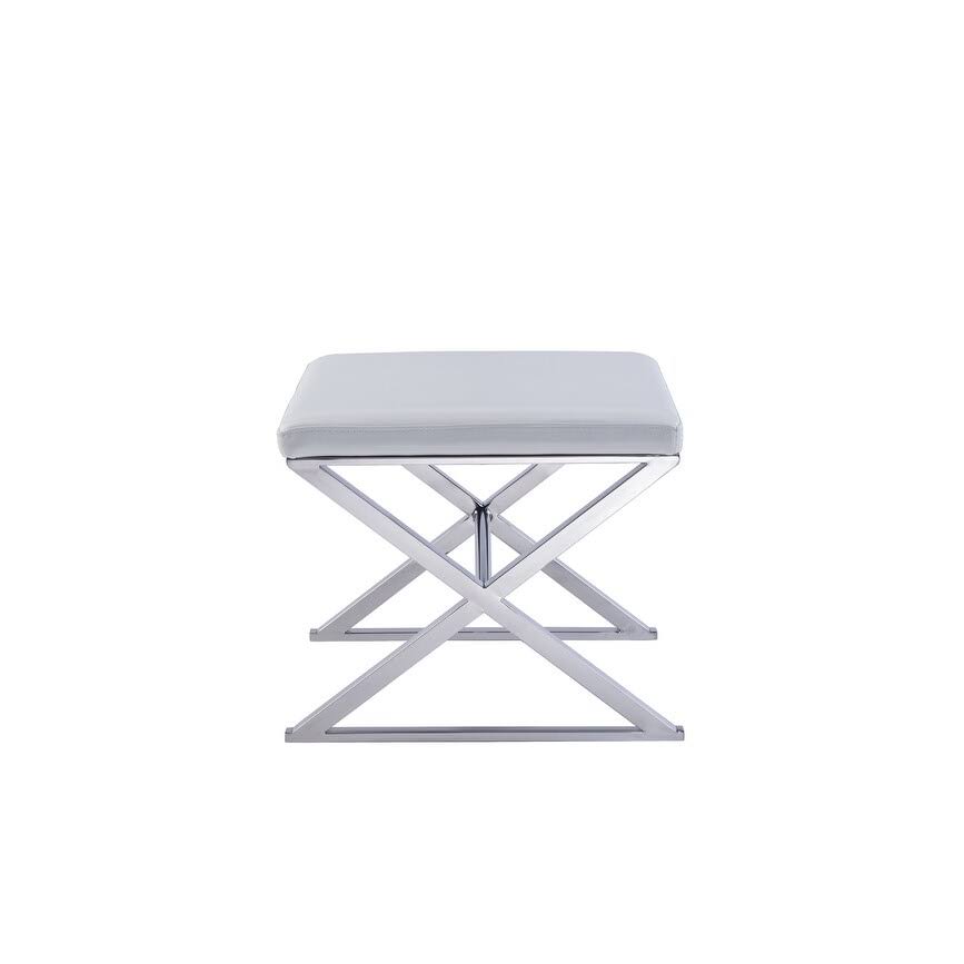 Faux Leather Bench White S61288
