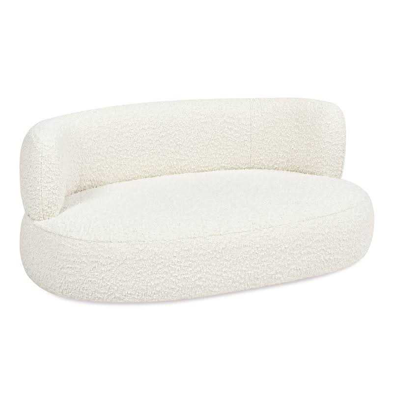Medium Ivory Curved Dog Sofa Bed J34853
