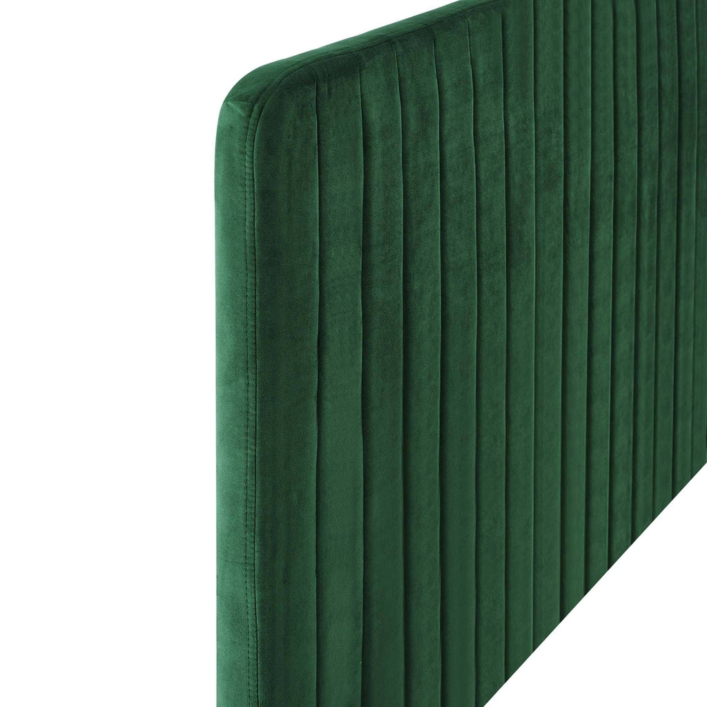 Navy Performance Velvet King/California King Headboard N9879