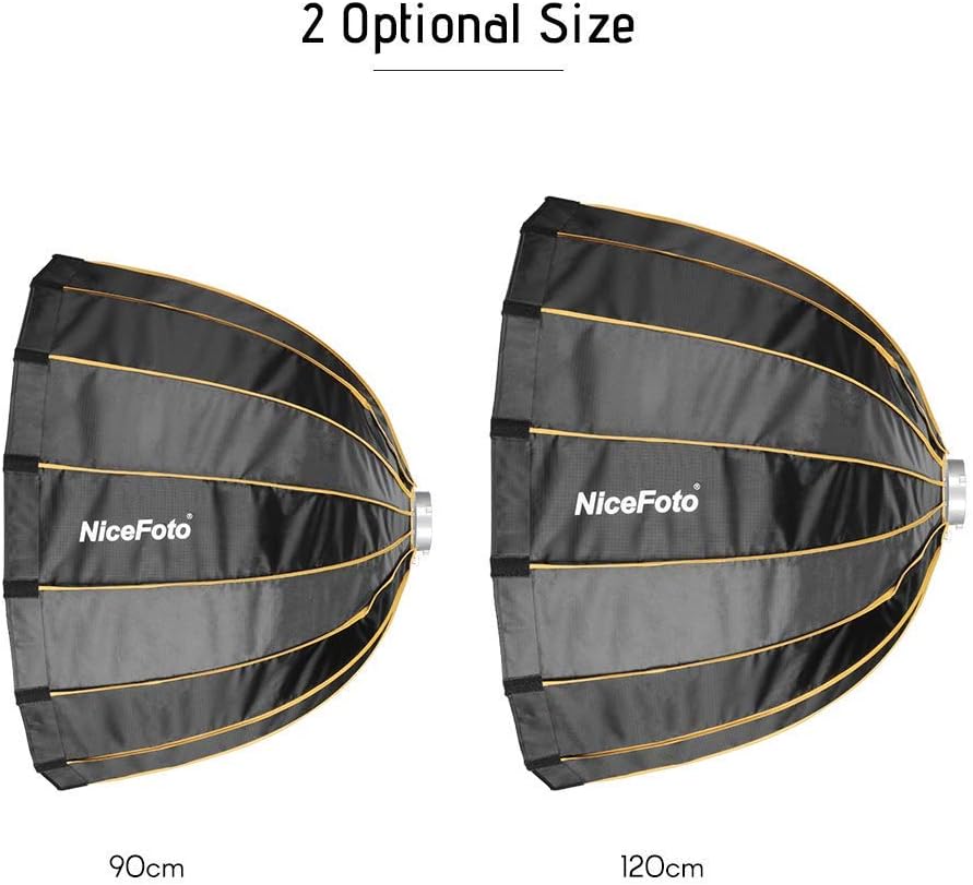 35inch/90cm Folding Deep Parabolic Umbrella Softbox with Grid Carry Bag S15355