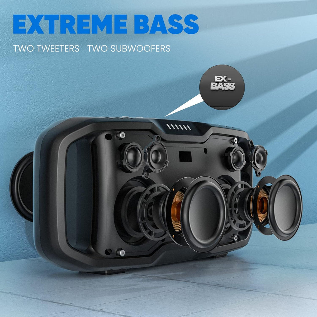 Portable Wireless Bluetooth Speaker with Subwoofer H109975