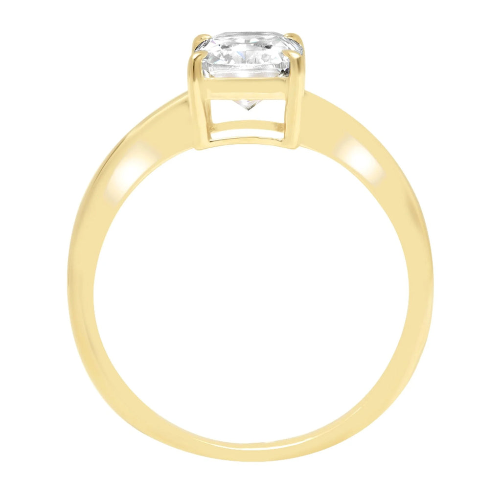 18K Yellow Gold Solitaire Engagement Ring C580