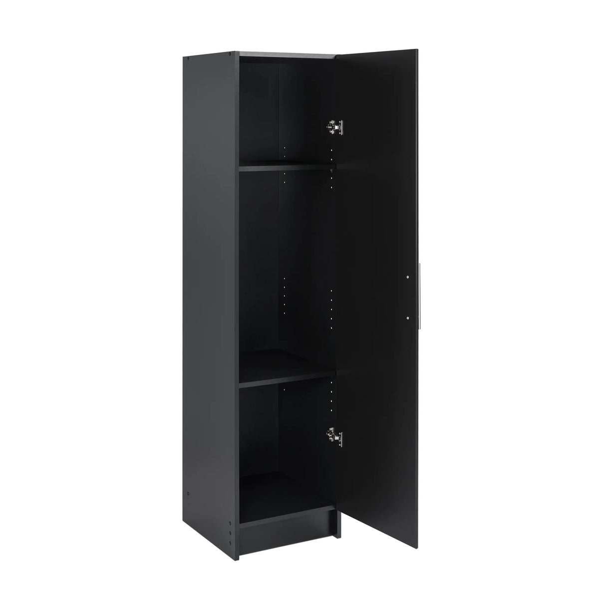 Black 16" Storage Cabinet with 2 Adjustable Shelves F599