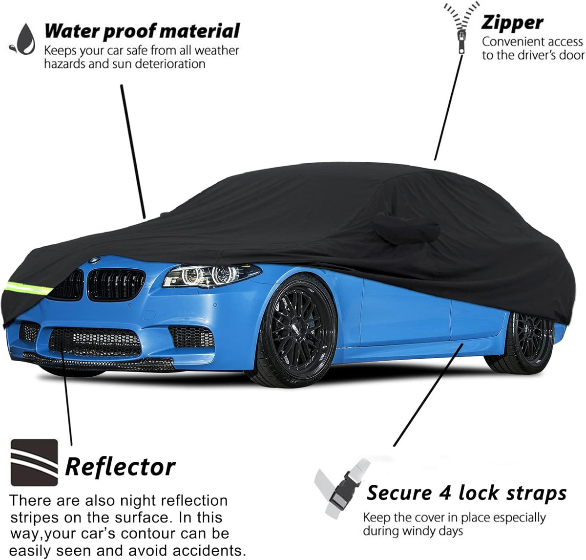Waterproof Custom Fit Car Covers Pack of 2 U76190