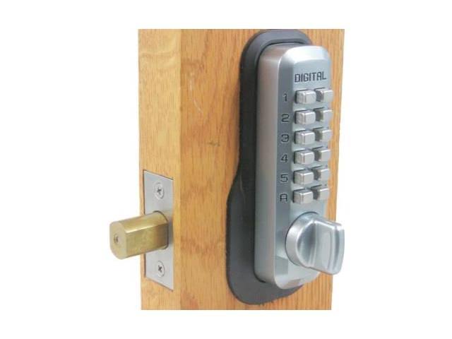 Mechanical Keyless Deadbolt Lock; Bright Chrome (Grey) W10202