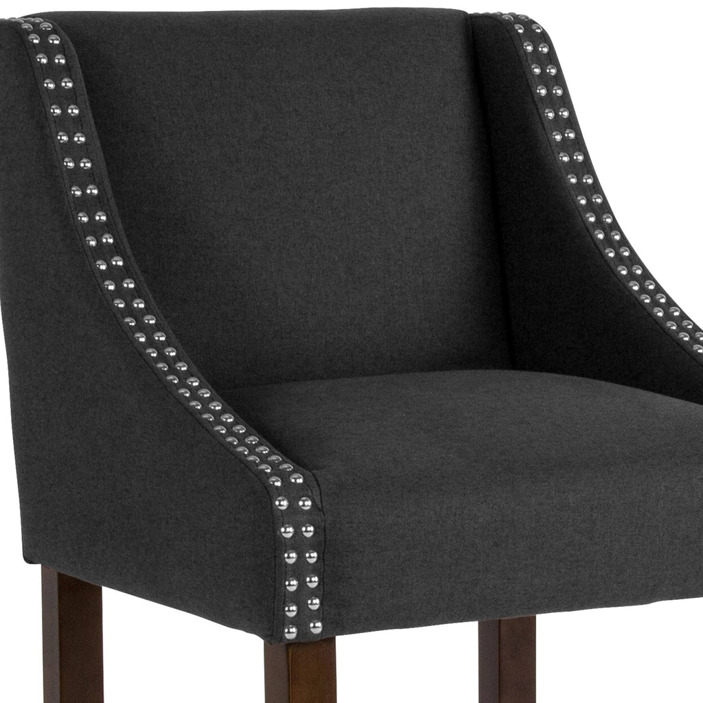 Black Fabric Barstool A197181