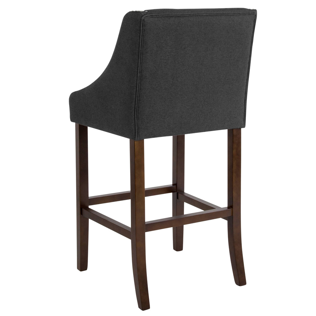 Black Fabric Barstool A197181