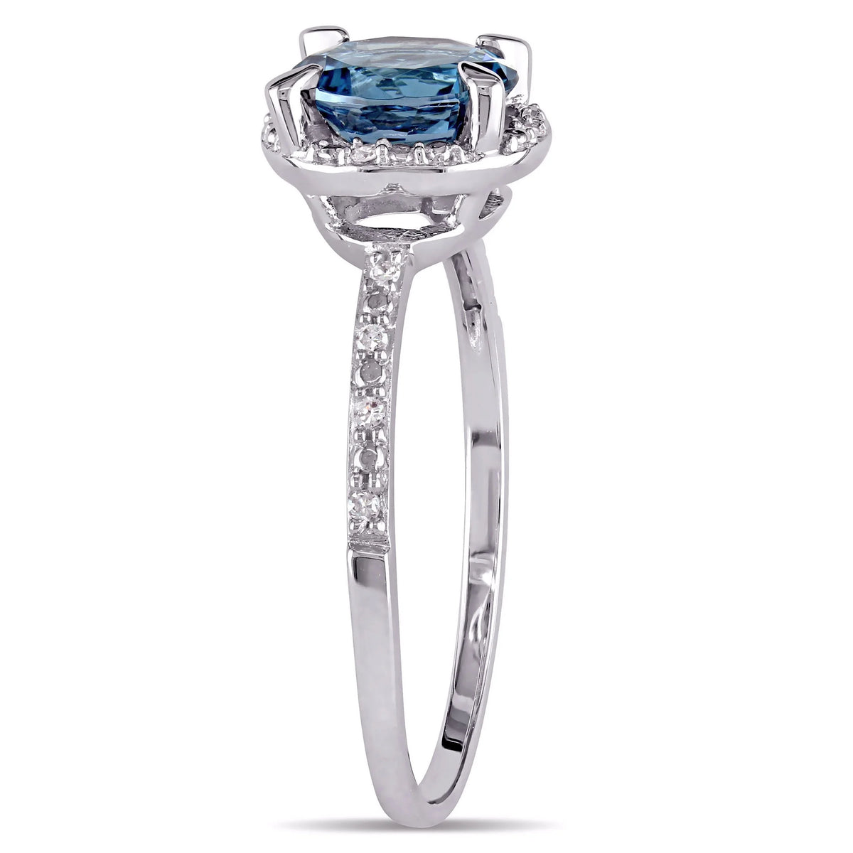 10kt White Gold Halo Bridal Ring G5895