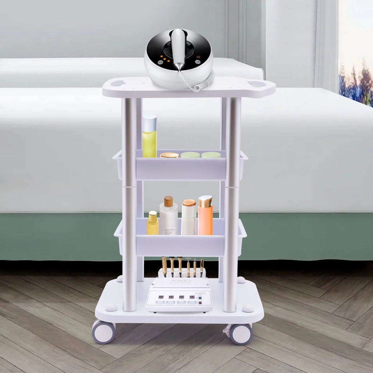 4 Layers Tray Rolling Cart with Wheels X718