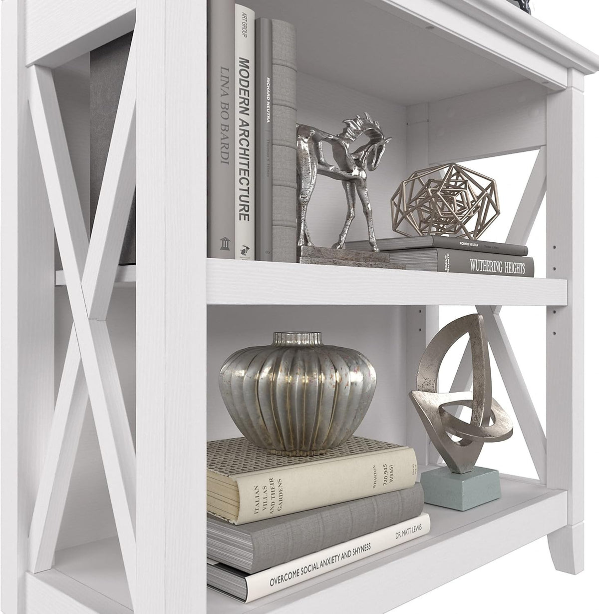 Pure White Oak 2 Shelf Bookcase Z146499