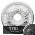 Granada Ceiling Medallion, Hand-Painted Pewter B397
