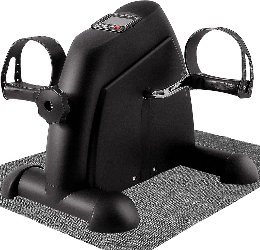 Under Desk Bike Pedal Exerciser, Mini Exercise Bike for Arm/Leg Exercise, Pedal Exerciser for Seniors with LCD Display, Pack of 2 E7459