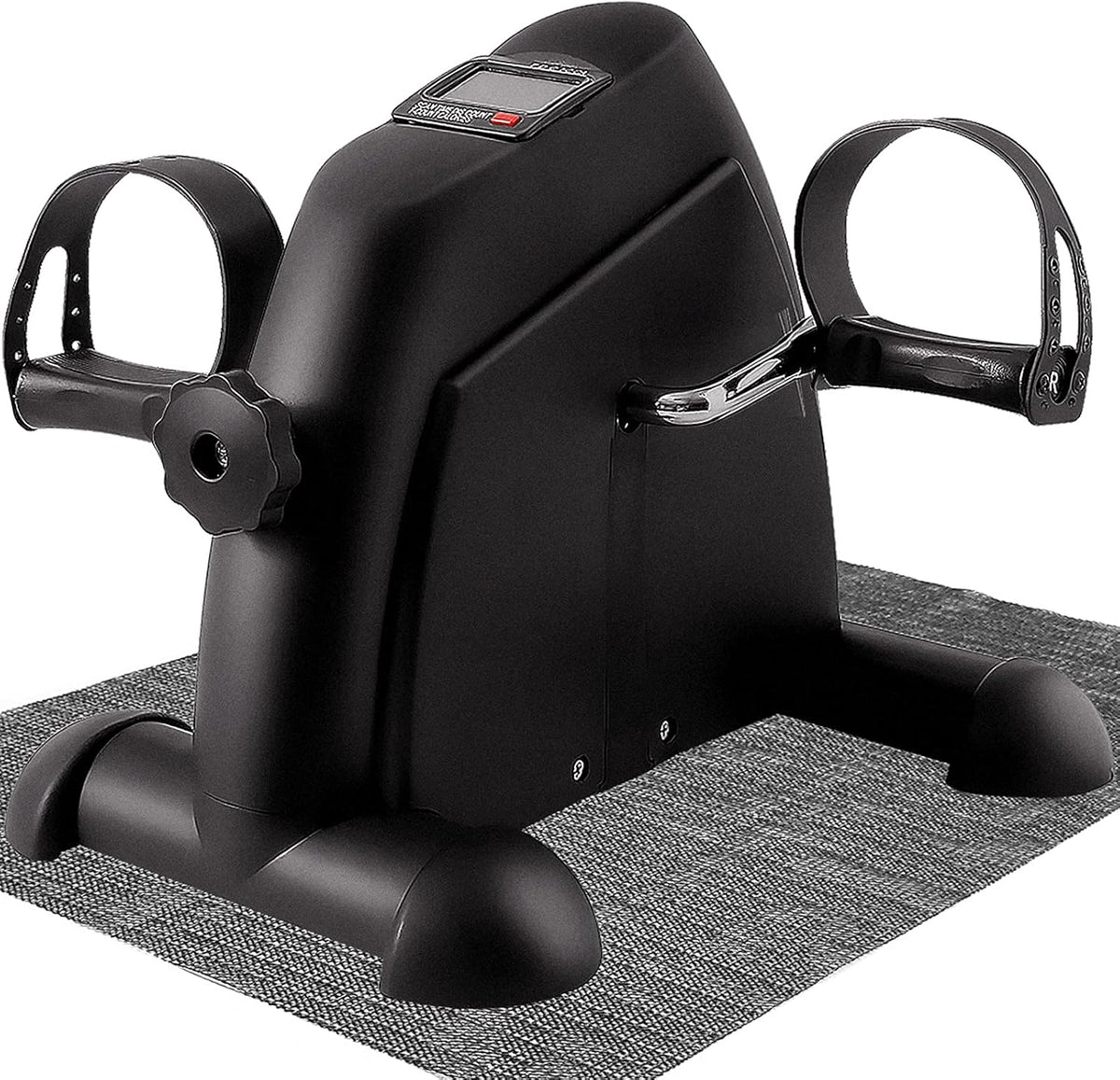 Under Desk Bike Pedal Exerciser, Mini Exercise Bike for Arm/Leg Exercise, Pedal Exerciser for Seniors with LCD Display, Pack of 2 E7459
