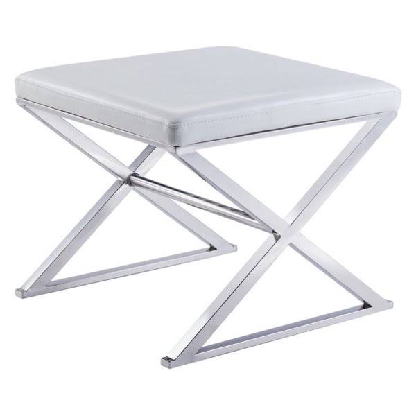 Faux Leather Bench White S61288