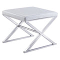 Faux Leather Bench White S61288