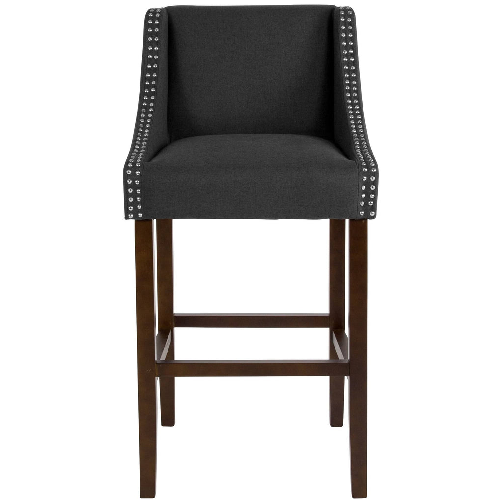 Black Fabric Barstool A197181