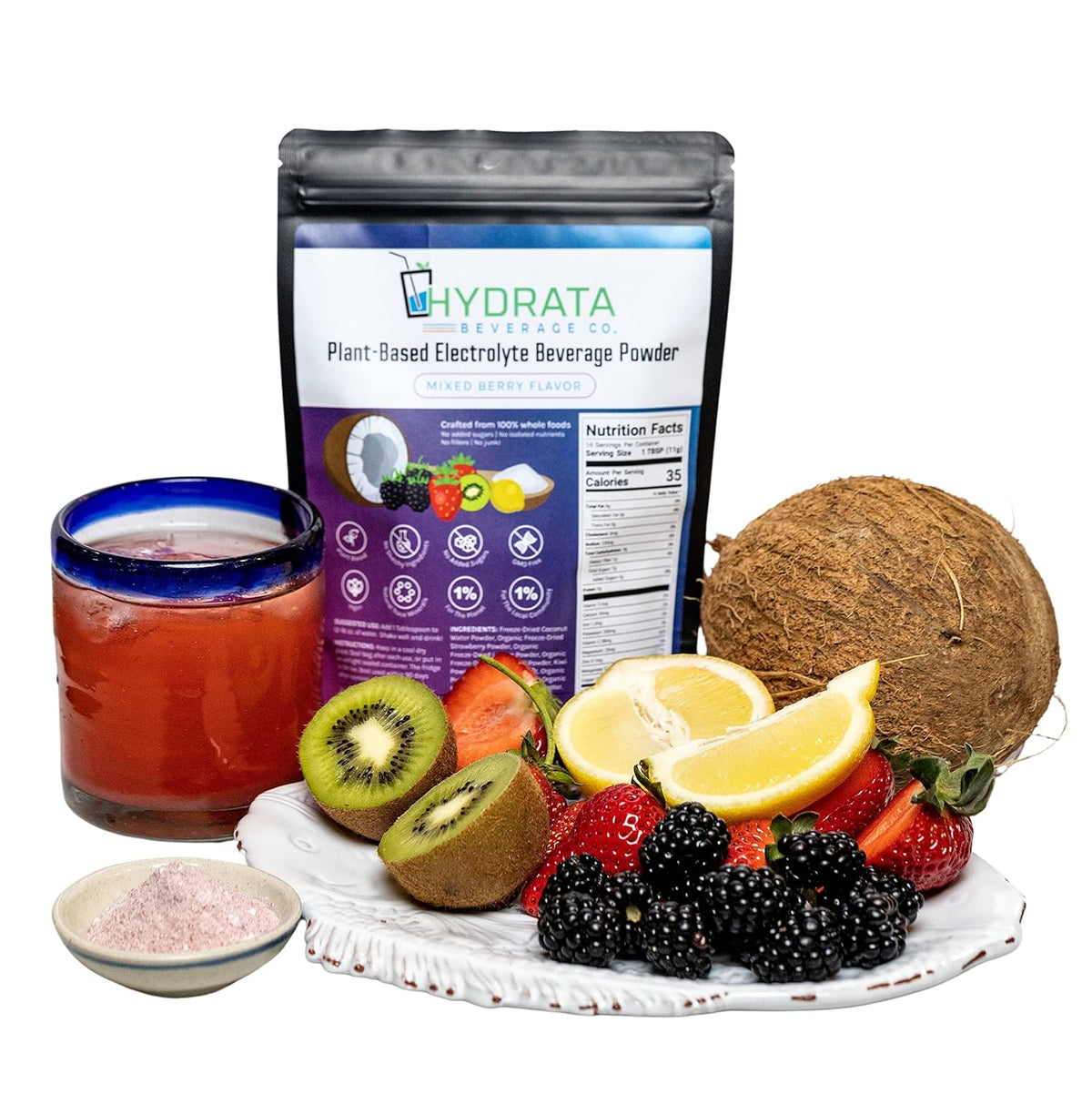 Mixed Berry Flavor Electrolyte Beverage Powder, 16 serving pouch (170 grams) X20071