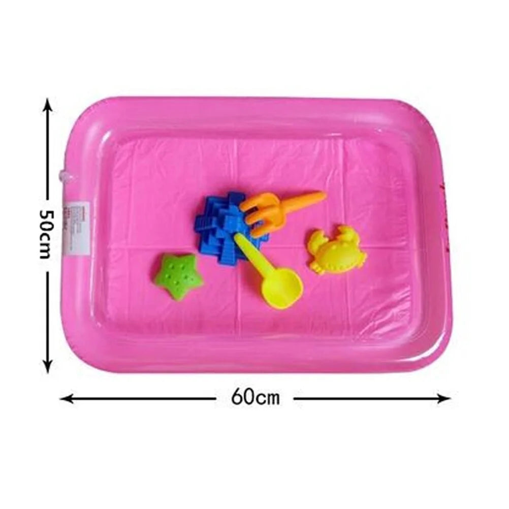 Pink Inflatable Sandbox Sand Toy Tray W749106