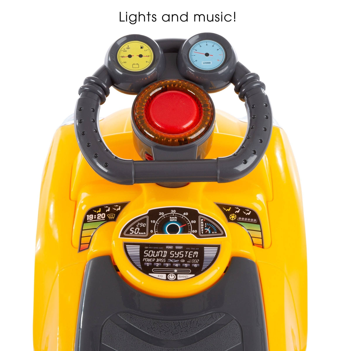 Yellow Ride-On Walking Car Toy F1813