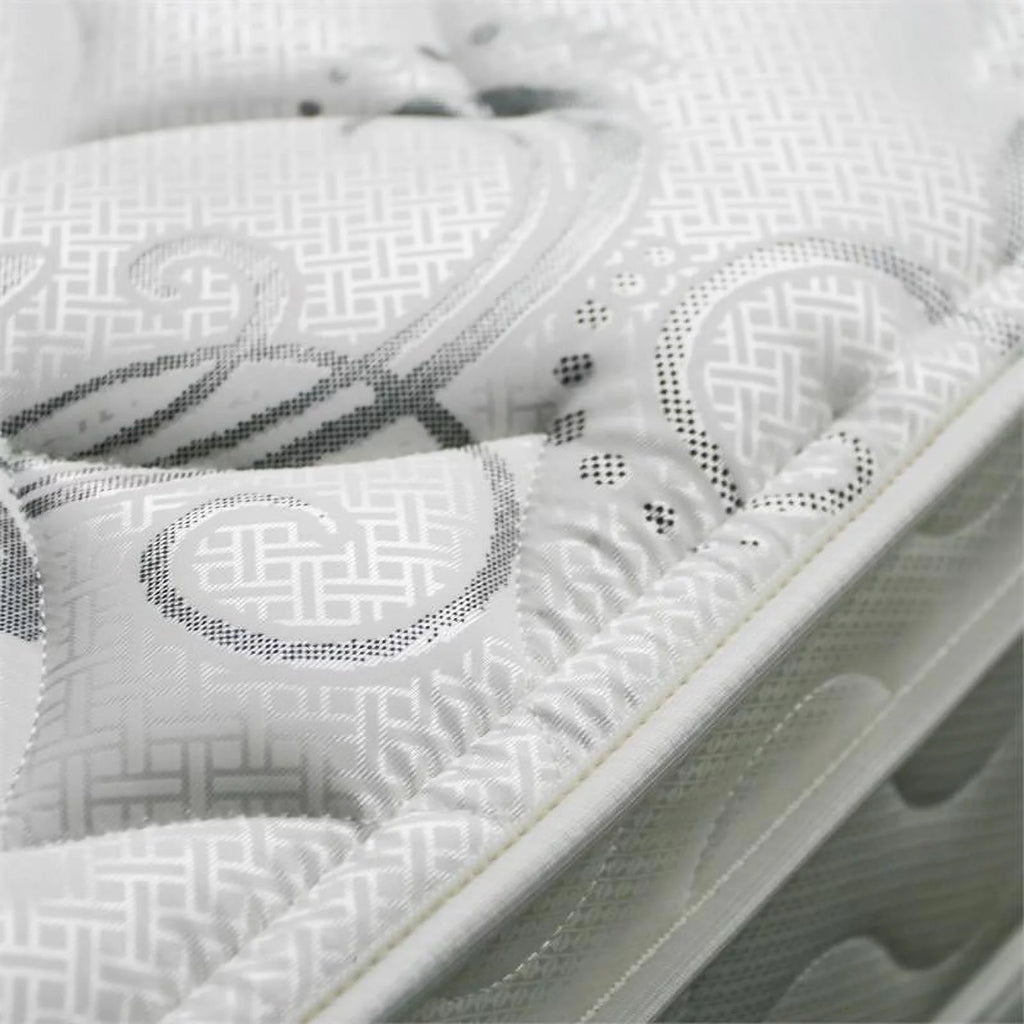 White 9-Inch Twin Euro Top Fabric Mattress L962