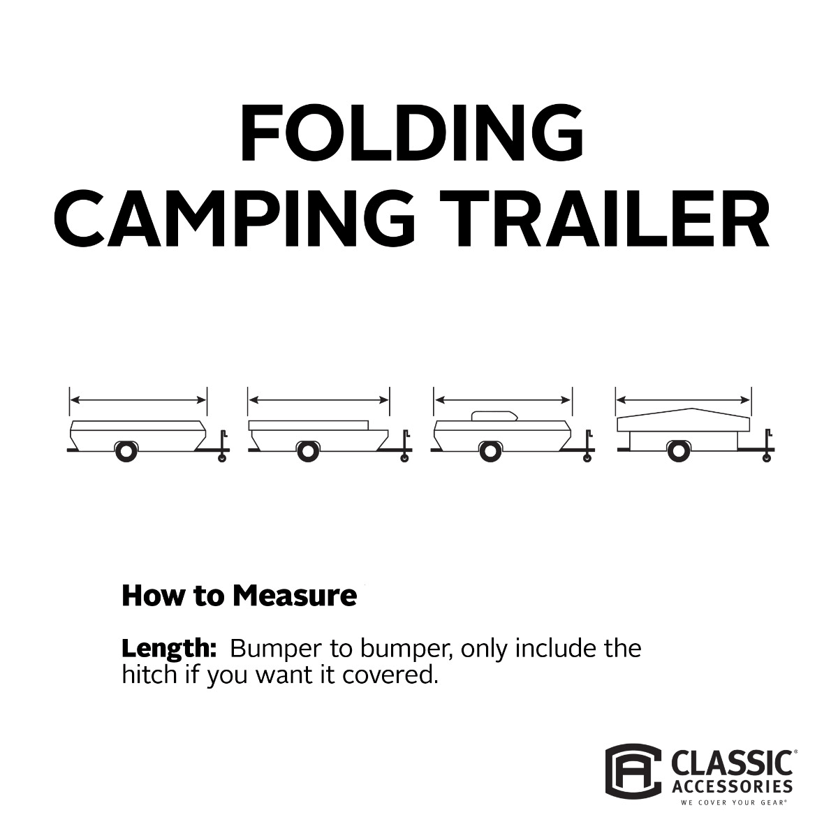 Gray Folding Camping Trailer Cover L1456