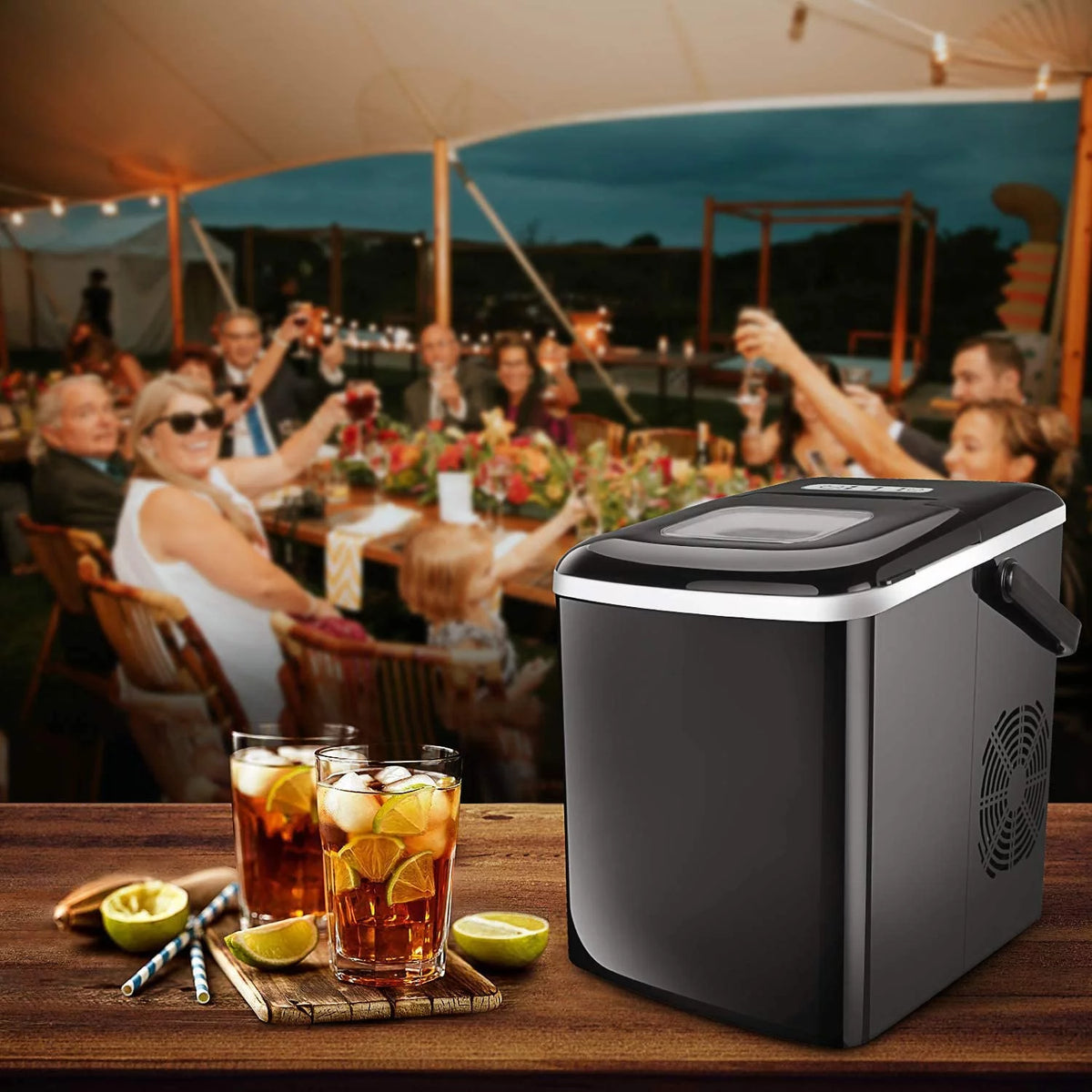Portable Countertop Ice Maker with 2 Ice Cube Sizes V580