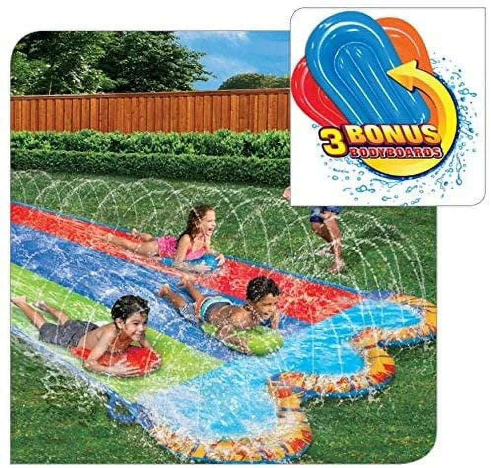 16 Ft Water Slide with 3 Bodyboards N613916