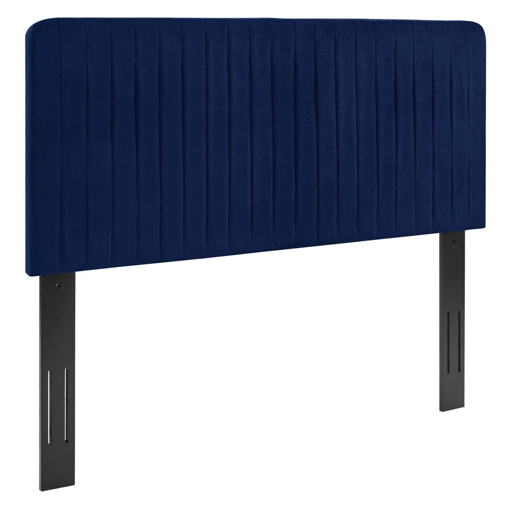 Navy Performance Velvet King/California King Headboard N9879