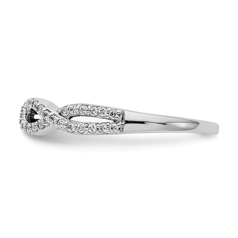 14K White Gold Diamond Band Size 7 T4944
