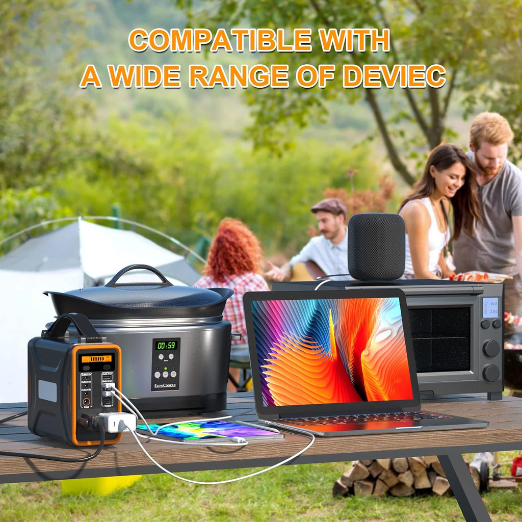 Portable Power Station, 240Wh LiFePO4 Battery, 200W Pure Sine Wave AC Outlet O698