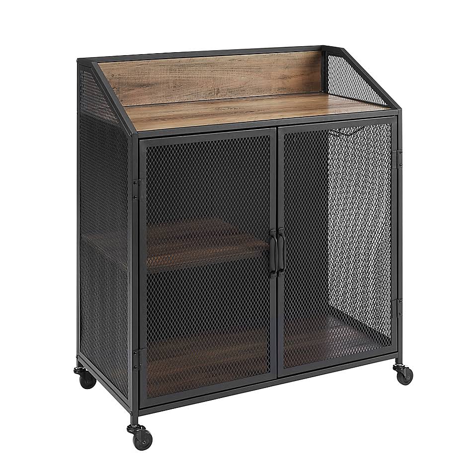 33x22 Industrial Wood Bar Cabinet Z121