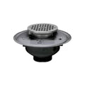 ABS Adjustable Commercial Drain with 6-Inch Cast Grate and Square Top V518893