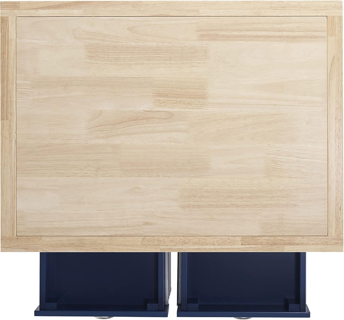 Denim Kitchen Cart with Locking Wheels O113653