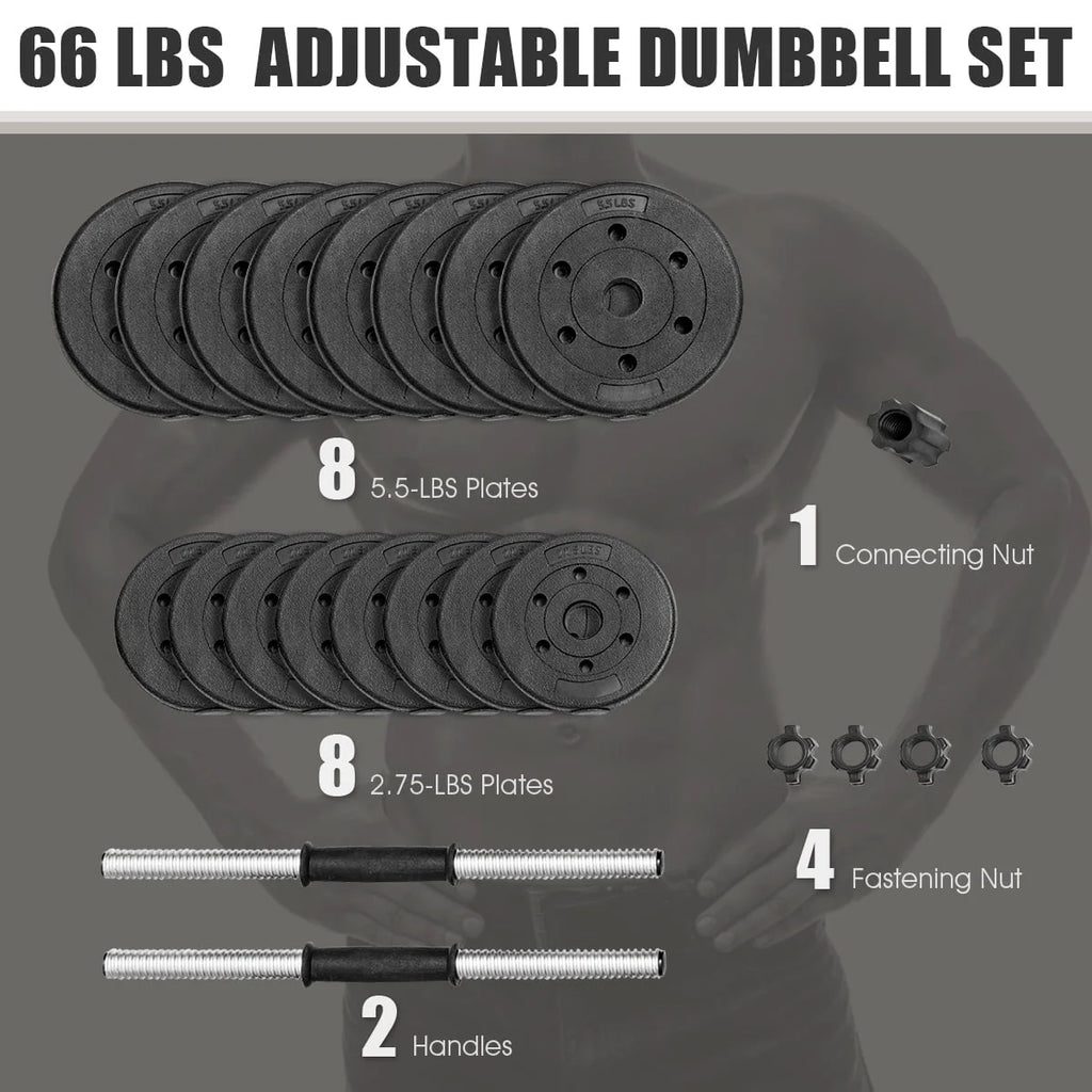 66 LB Dumbbell Weight Set Q23495