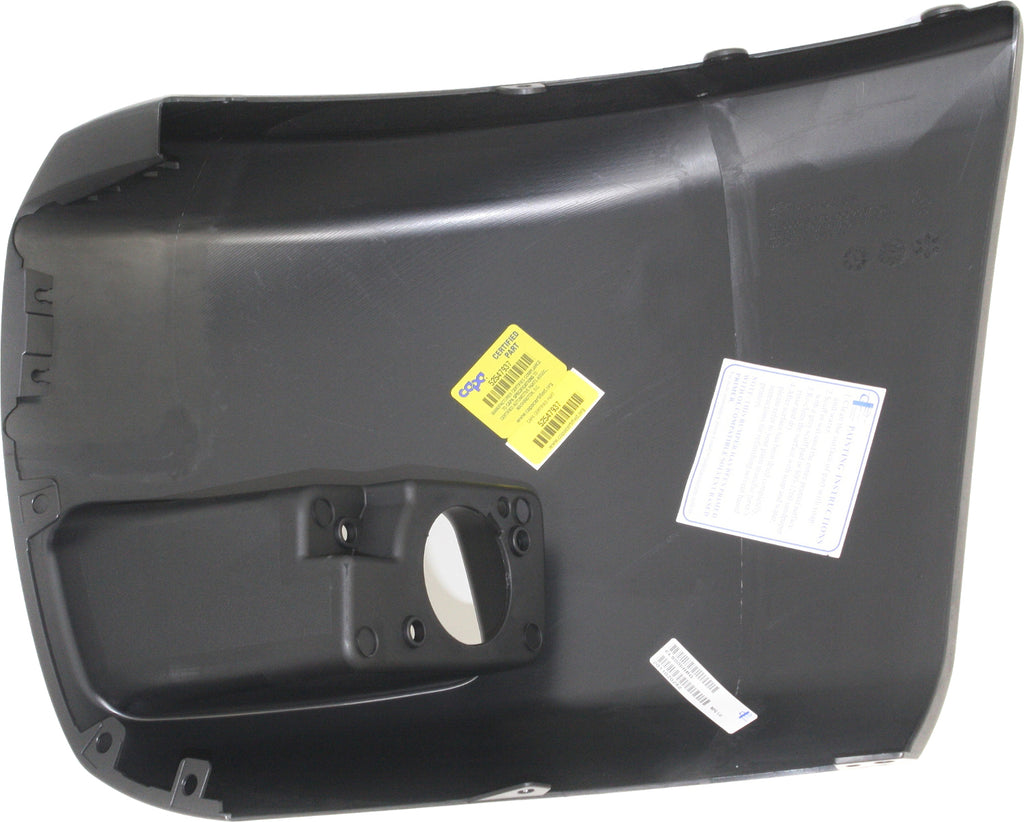 Primed Front Bumper End RH with Fog Light Hole J903103