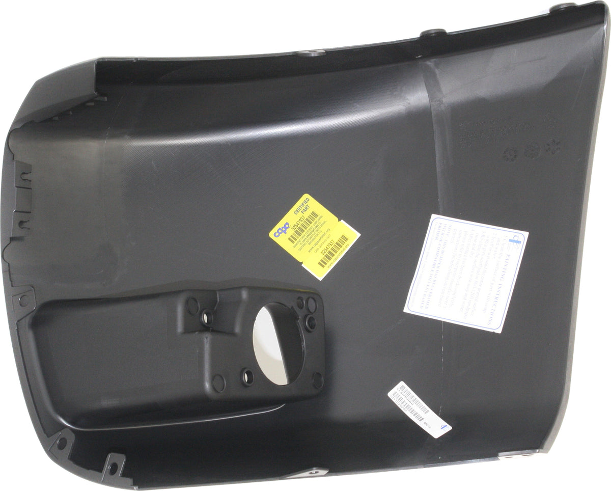 Primed Front Bumper End RH with Fog Light Hole J903103