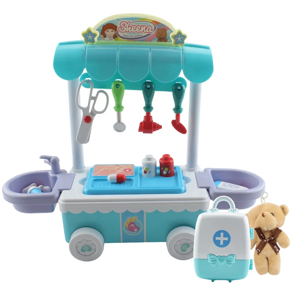 Doctor Kit Surgical Car with Music Kids Play House Educational Role Play Toy K5121