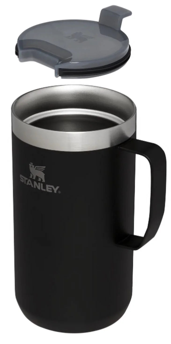 24 OZ Black Camp Mug E196