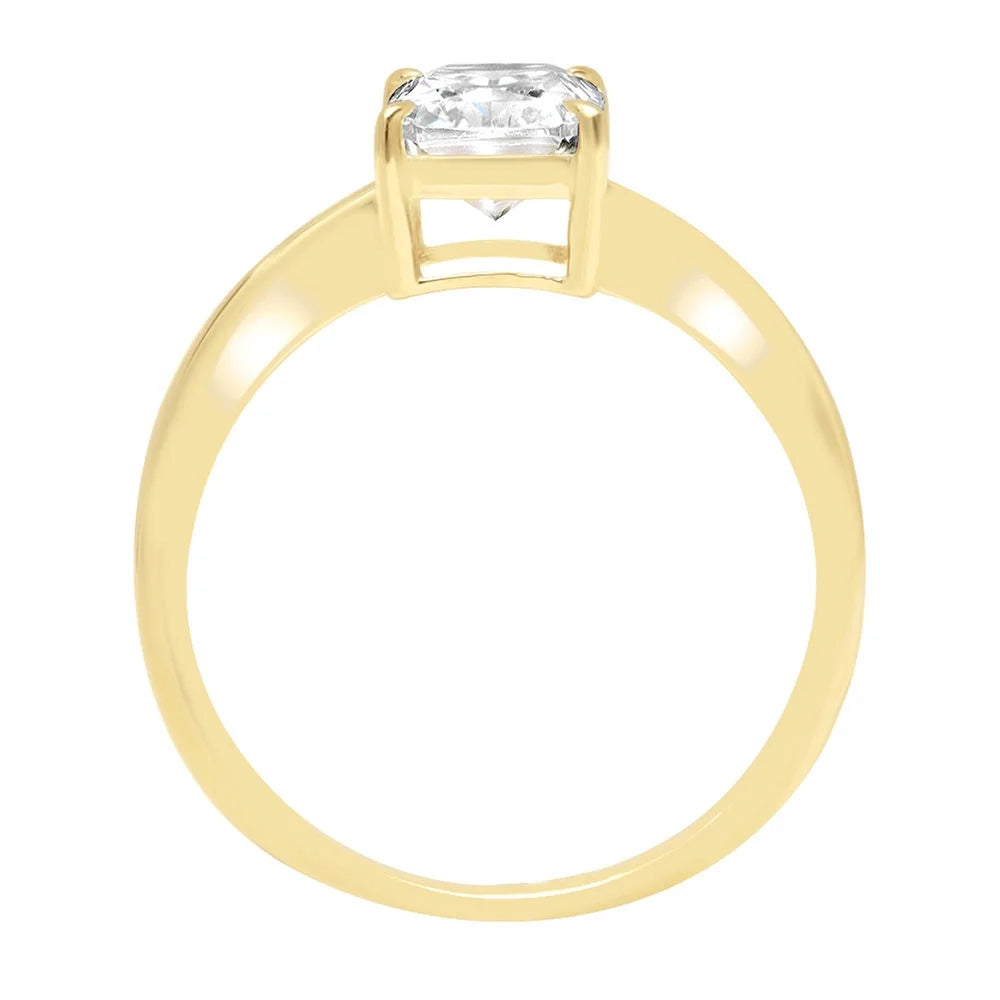 18K Yellow Gold Solitaire Engagement Ring C580